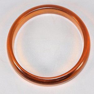 Prystal Transulcent Whiskey Bakelite Vintage Bangle